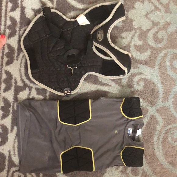 Baseball catcher protector& padded chest shirt protector for sports. Size SMALL. - Picture 2 of 2